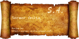 Sermer Anita névjegykártya