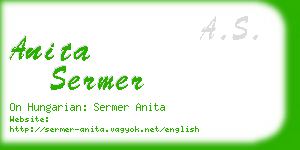 anita sermer business card
